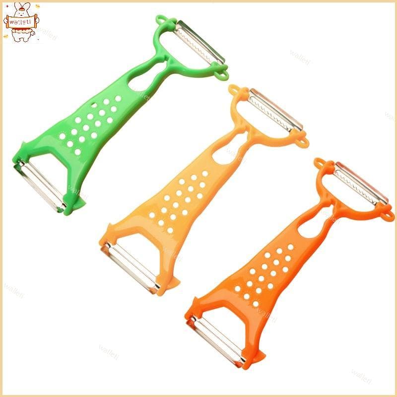 WALLE Multifuncional Descascador Legumes Cortador De Frutas Pepino Cenoura Batata Cabeça Dupla Descascadores Slicer Cozi
