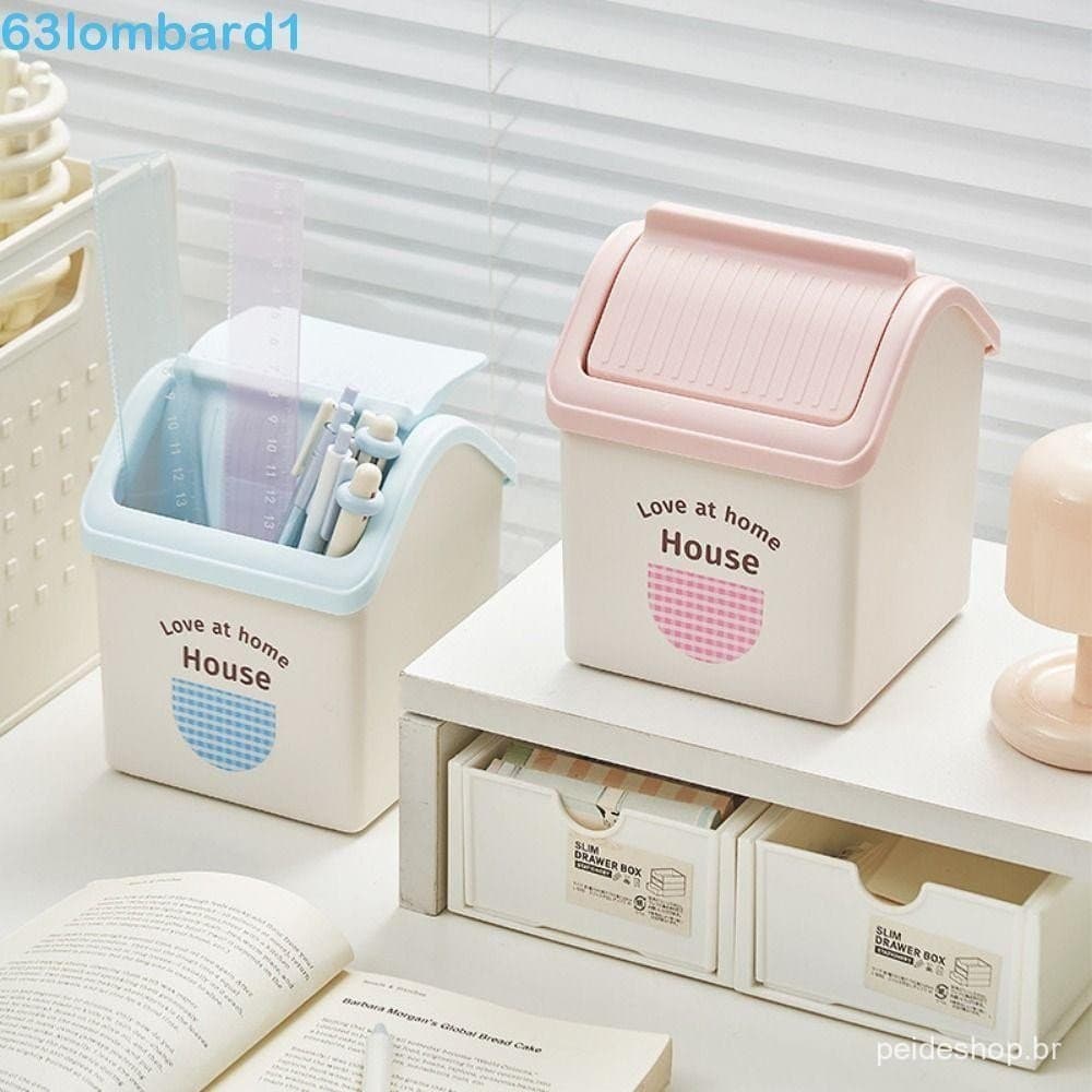LOMBARD1 Caixa De Armazenamento De Lápis , Suporte De Caneta De Grande Capacidade Sweet House , Papelaria