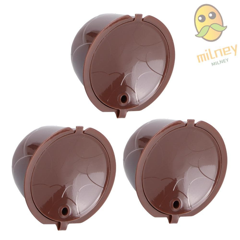 Vagens De Filtro De Café Recarregáveis MILLNEY , Design Reutilizável Com Colher E Escova Cápsulas Reutilizáveis
