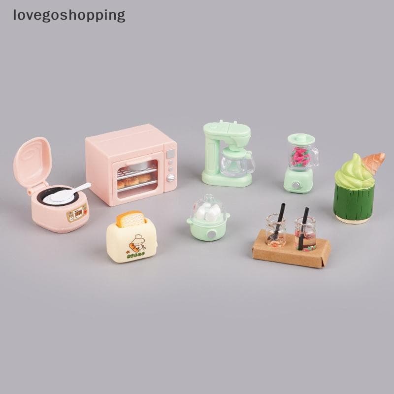 [lovego] Conjunto de Cozinha em Miniatura para Casa de Bonecas em Escala 1/12, Modelos de Eletrodomésticos: Espremedor,