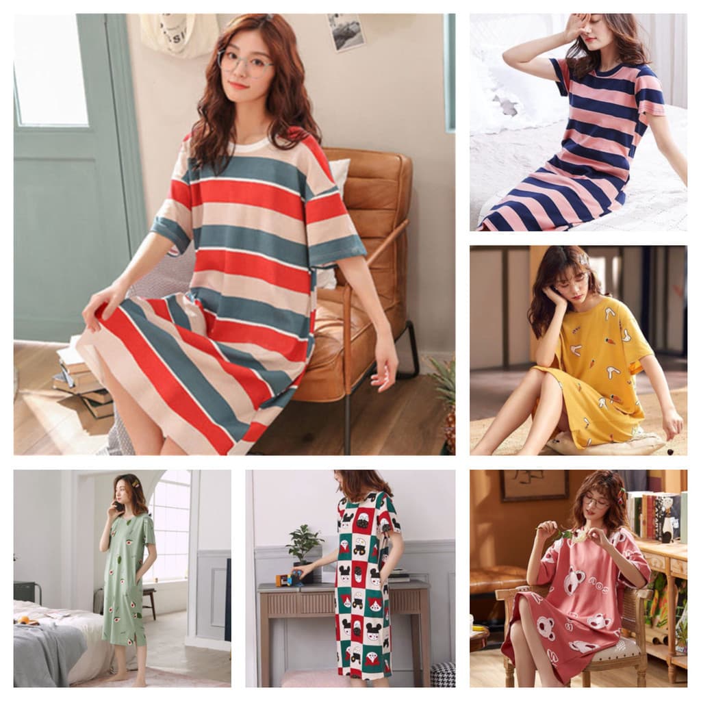 Pijamas femininos verão versão coreana pijamas femininos verão camisola de manga curta feminino verão Homewear terno est