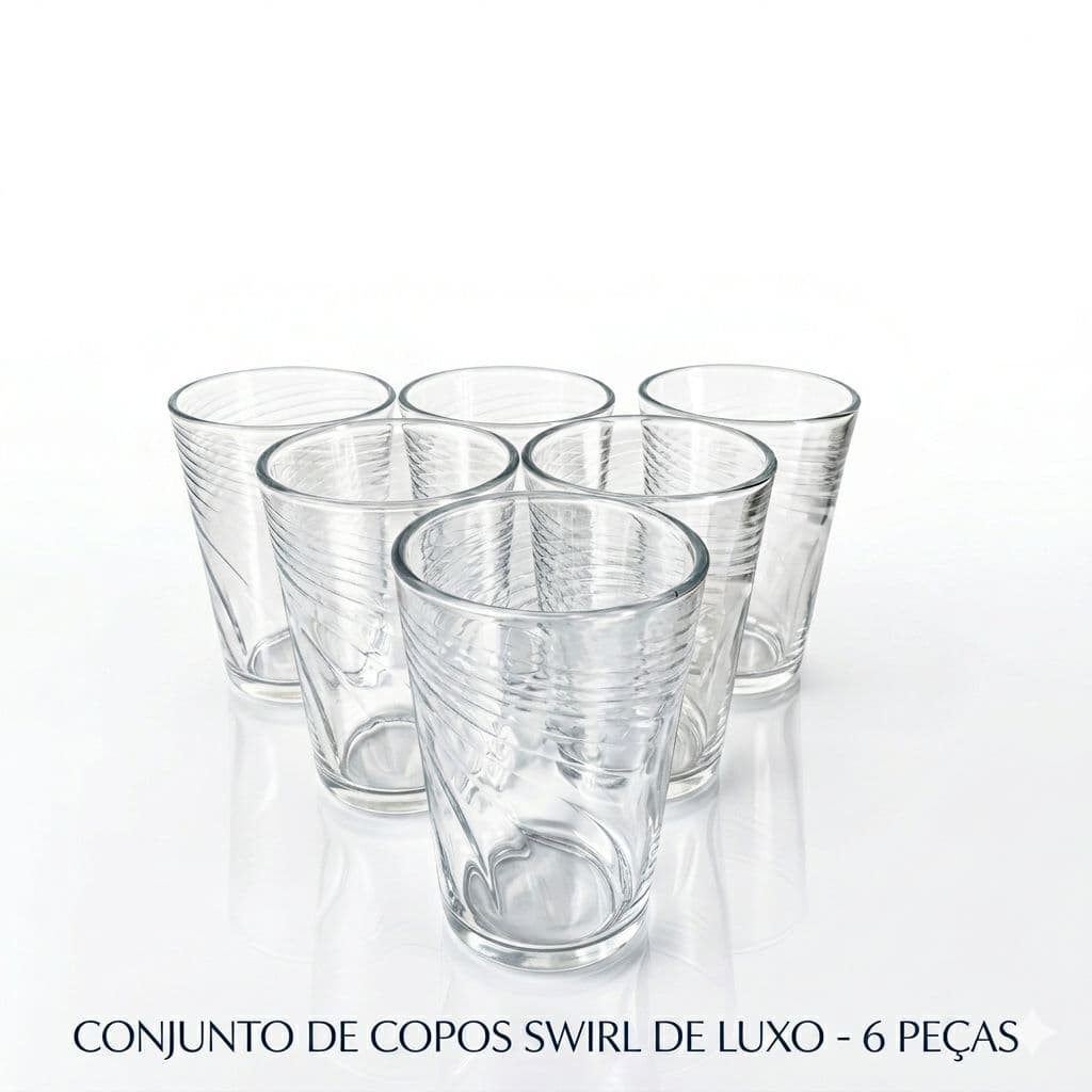 Conjunto Kit 6,12,18,24 Copos Lineas em Vidro 190ml