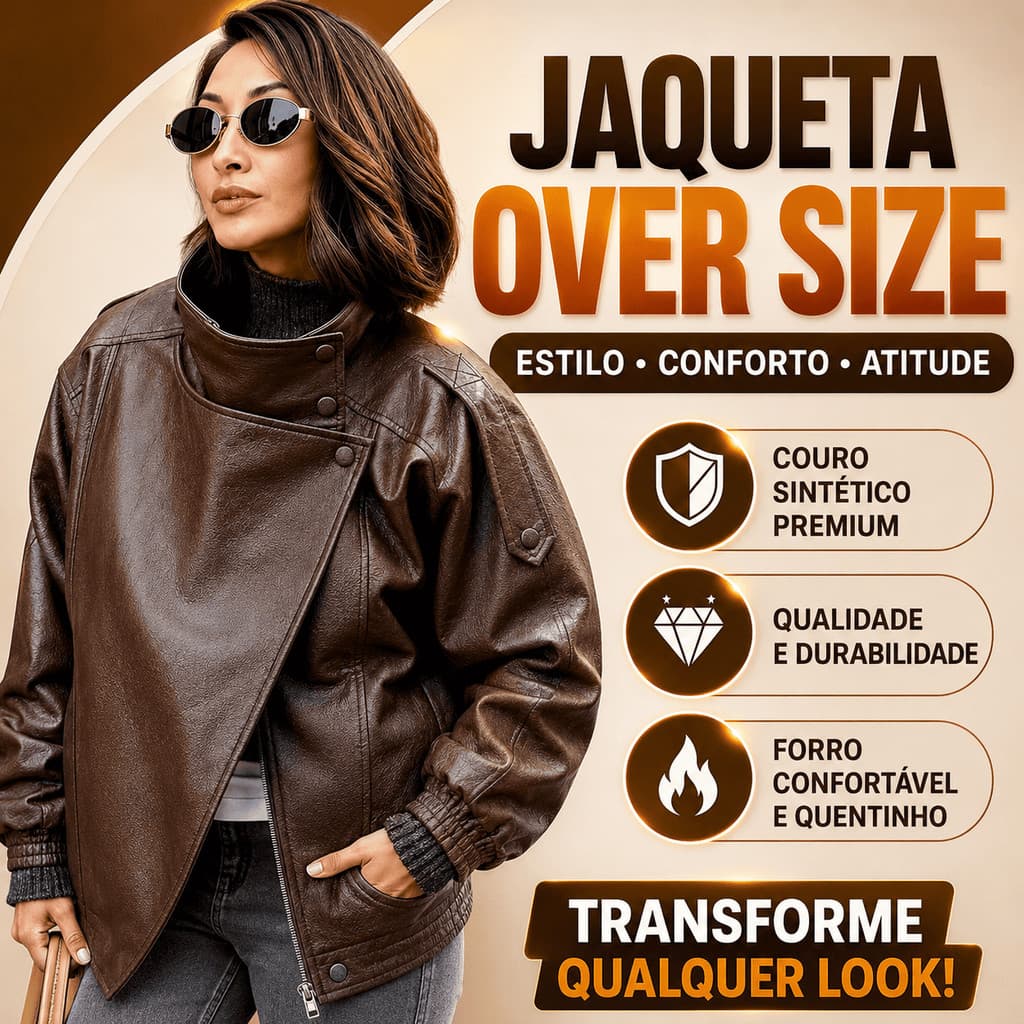 Jaqueta De Couro Oversized Feminina Modelagem Larga Estilo Estetico Casaco Casual Outono Inverno Blusa De Frio Biker