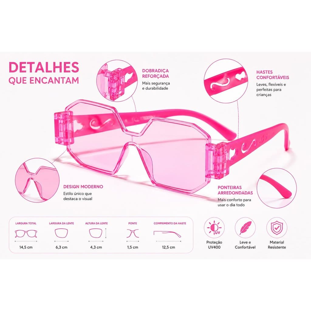 Kit 12 Oculos Verão Brinquedo Prenda Para Festa de Aniversario 14 CM colorido