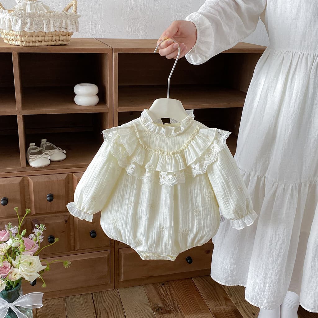 Meninas outono macacão de uma peça bebê vestido de princesa macacão de um ano de idade banquete foto vestido de manga co