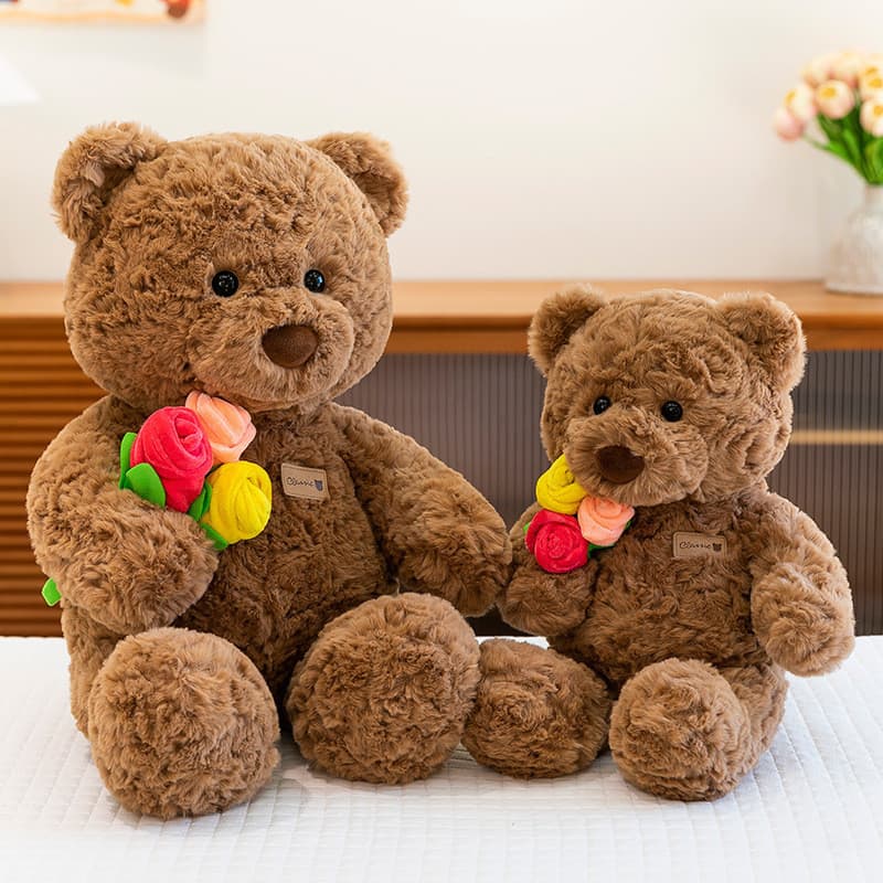 LumiTots novo estilo rosa urso boneca brinquedo de pelúcia rosa buquê urso rosa mel fantoche urso boneca presente da men