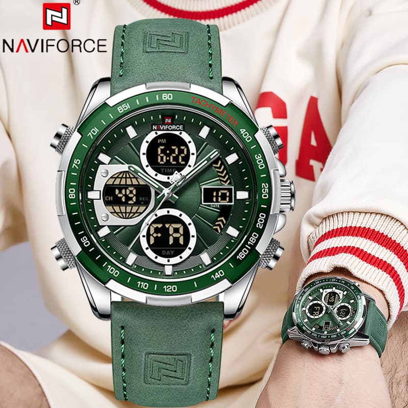 NAVIFORCE Moda Relógios Militares Para Homens Relógio Cronógrafo Esportivo Original De Luxo ​ De Pulso Digital Com Quart