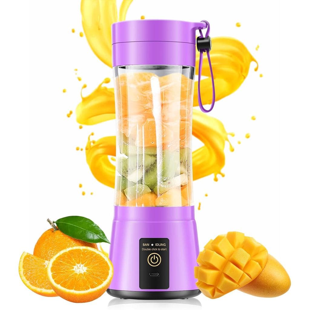 Liquidificador Portátil para Smoothies e Shakes - Mini Liquidificador Pessoal Sem Fio com Copo para Suco Livre de BPA, R