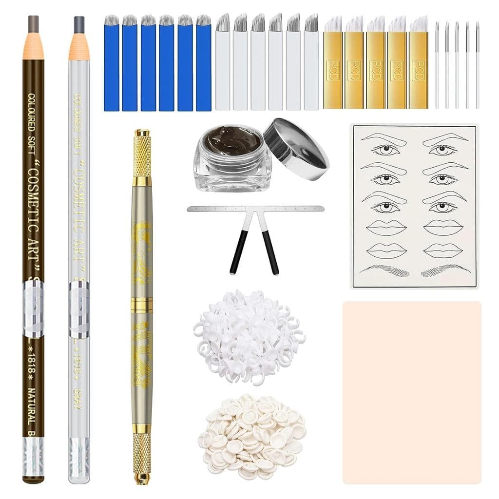 Kit De Microblading , Caneta De Sobrancelha Com Suprimentos Mapeamento Para Iniciantes E Artistas