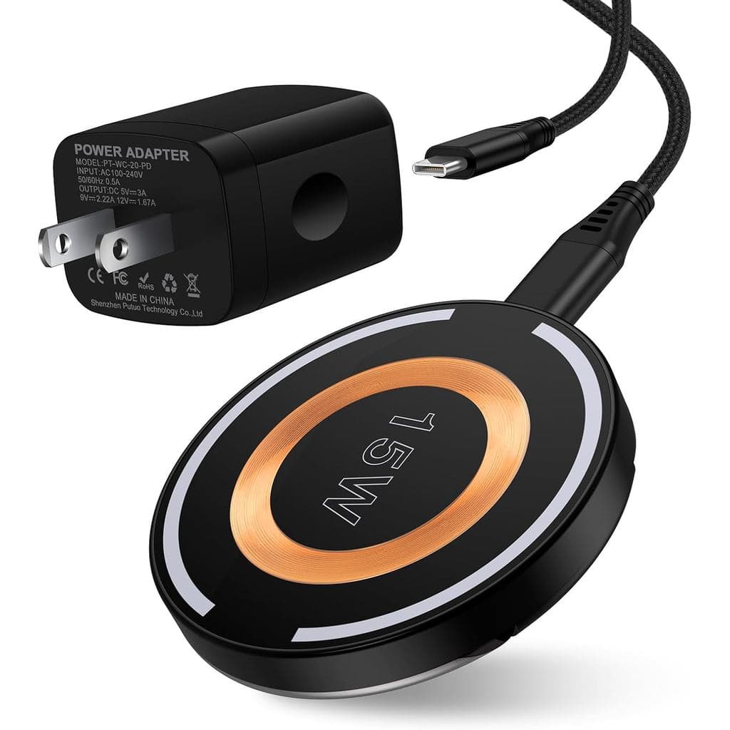 Carregador Sem Fio Samsung, Base de Carregamento Rápido Magnética de 15W para Samsung Galaxy S25 Edge/S24/S23/S22/S21/S2