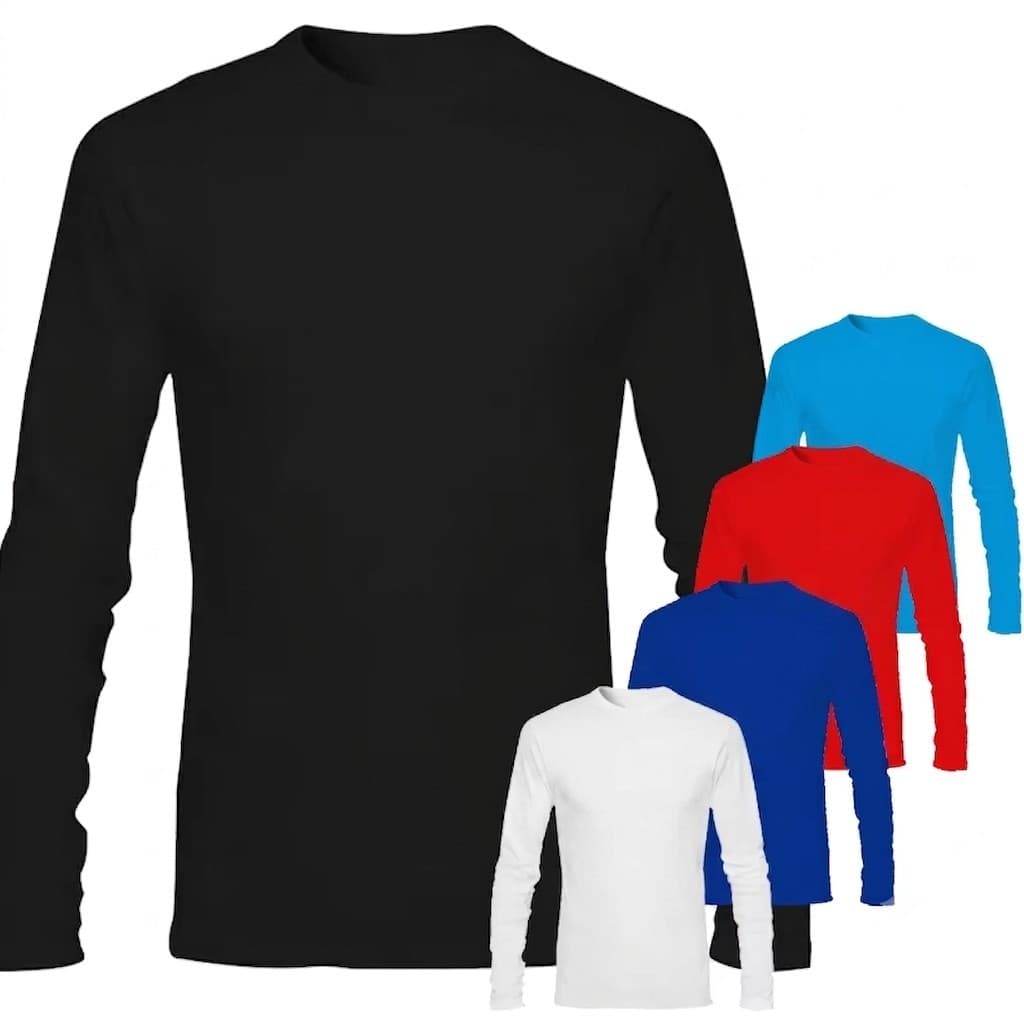 Camisetas Masculinas de Manga Longa para o Outono