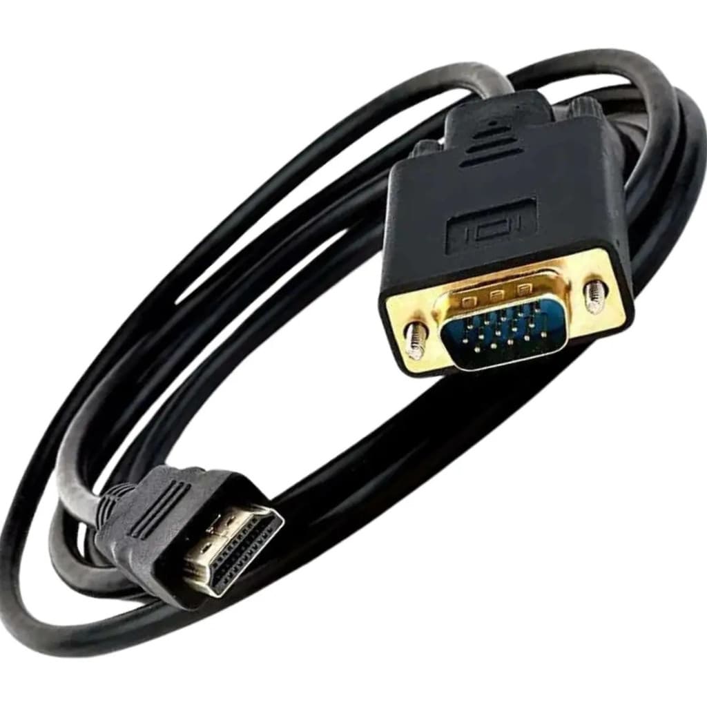 Otimo Cabo Hdmi Para Vga Conversor Cabo Full Hd 1080p 1,8m Preto