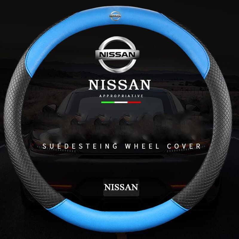 Capa de volante em fibra de carbono laranja para Nissan Nismo Almera Juke Qashqai X Trail Teana 370Z S, conjunto de mano