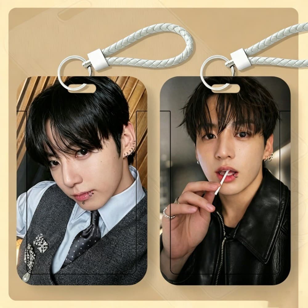 Porta cartão kpop Porta fotocartinha com chaveiro bolsa de Holder photocard crachá com alça Toploader Produtos de fã