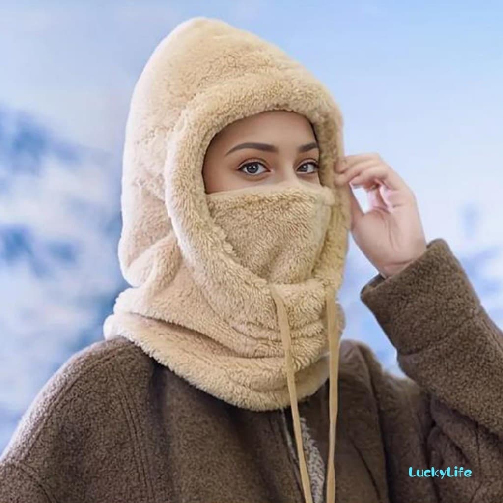 Conjunto de Gorro e Cachecol 3 em 1 para Mulheres, Aquecido e Espesso para Atividades ao Ar Livre e Snowboard 3941 1800
