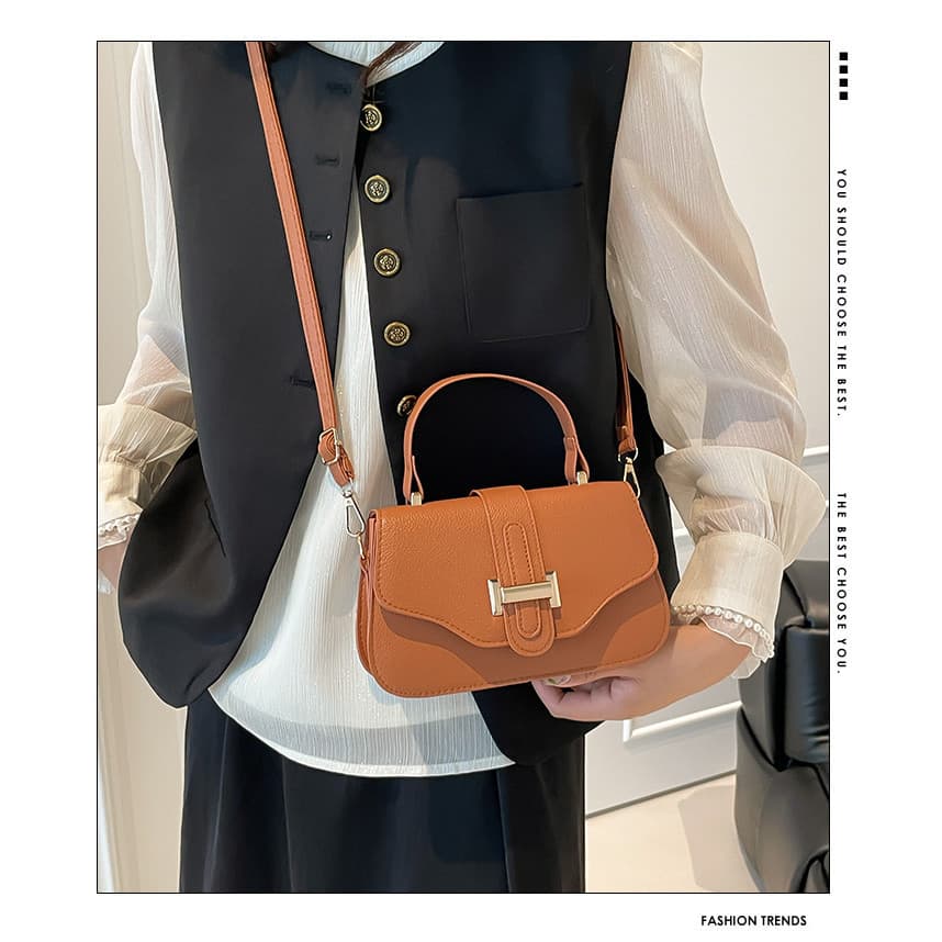 Luz de luxo fivela de cinto pequeno quadrado saco feminino Horizontal quadrado capa tipo bolsa de ombro costura bloqueio