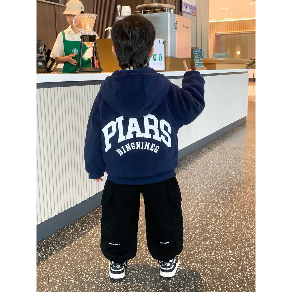 Meninos jaqueta espessada 2026 novo estilo moda menino acolchoado topo crianças outono inverno roupas do bebê lã austría
