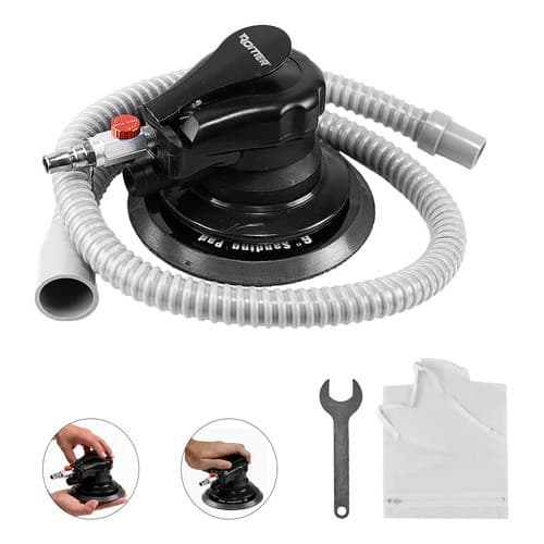 Lixadeira Pneumática Profissional Orbital 6 Pol Roquite Hookit Com Saída Para Aspirador Roitter