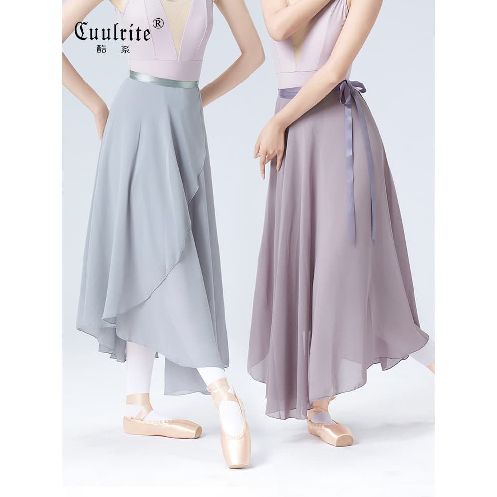 Saia de balé roupas de prática adulto saia de Chiffon de uma peça saia de gaze de dança profissional saia de dança desem