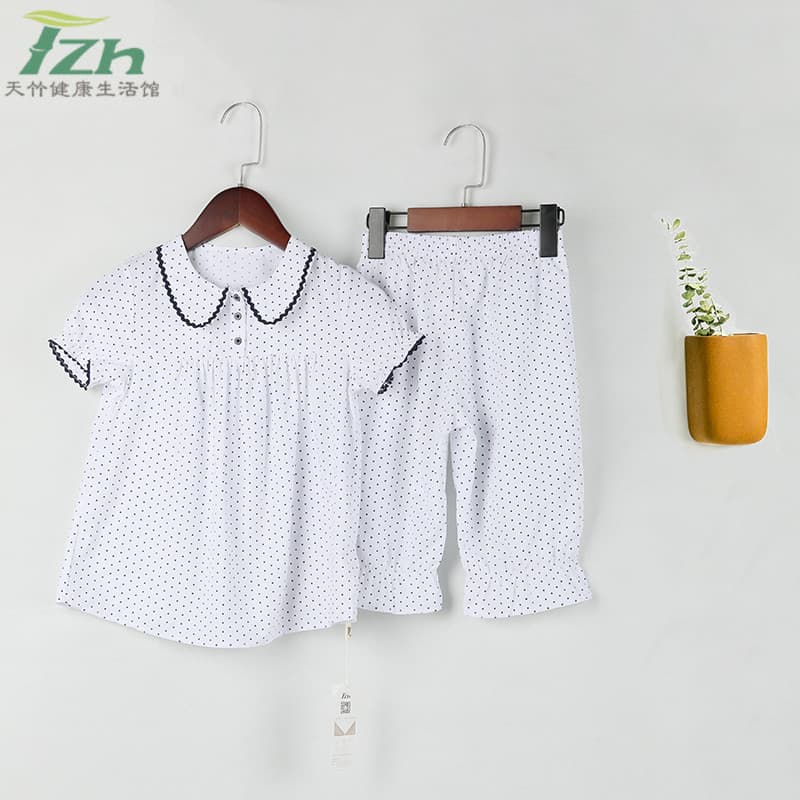 Tzh Tianzhu marca infantil verão terno de manga curta fibra de bambu Loungewear exterior terno confortável roupas para m