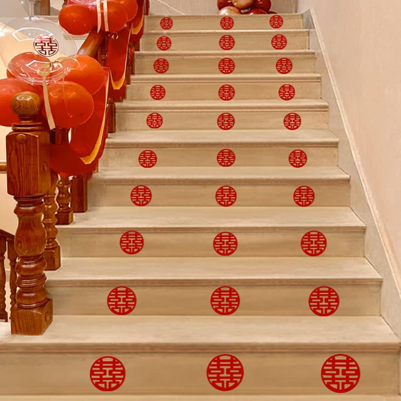 Decoração de casamento adesivos de palavras felizes suprimentos de casamento enciclopédia escadas passos conjunto de Lay
