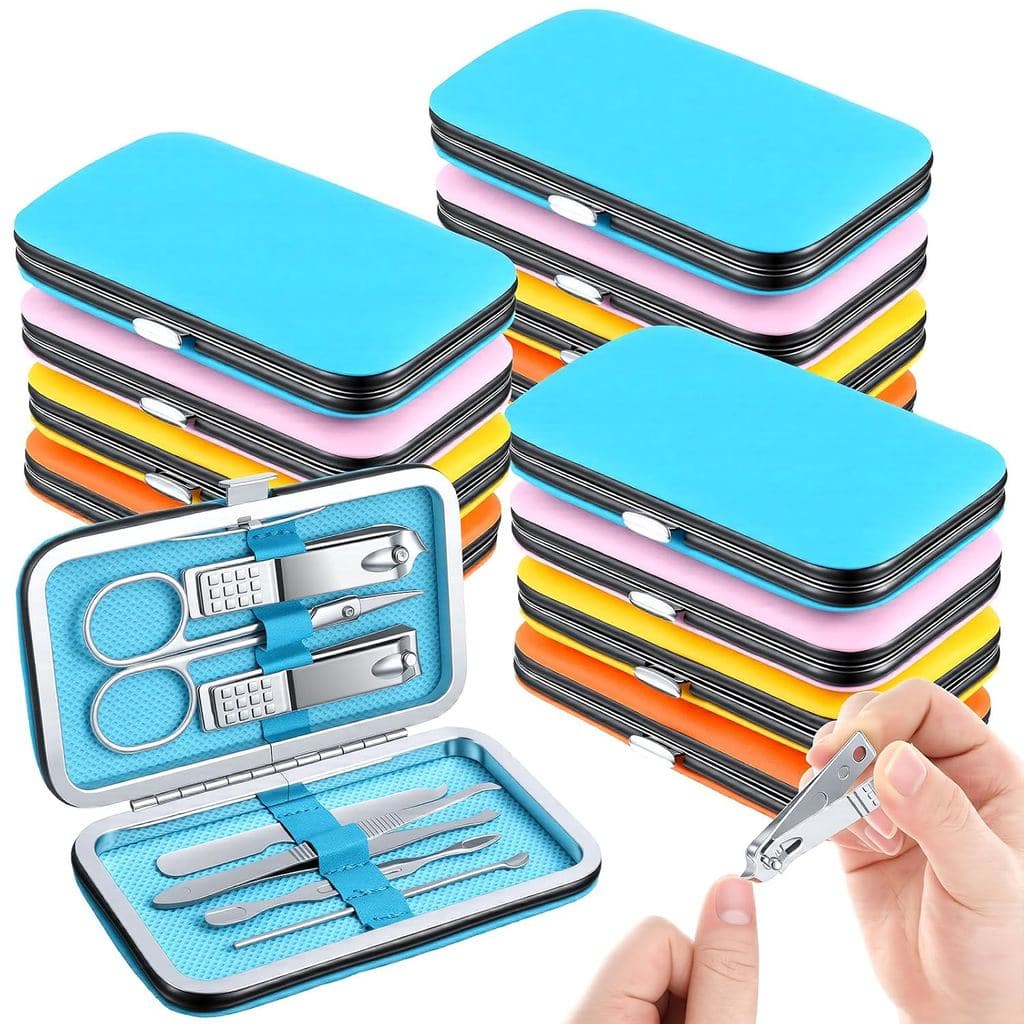 Conjunto de 12 Peças para Manicure, Kit de Unhas em Aço Inoxidável, Kit Profissional de Cuidados com as Unhas com Ferram