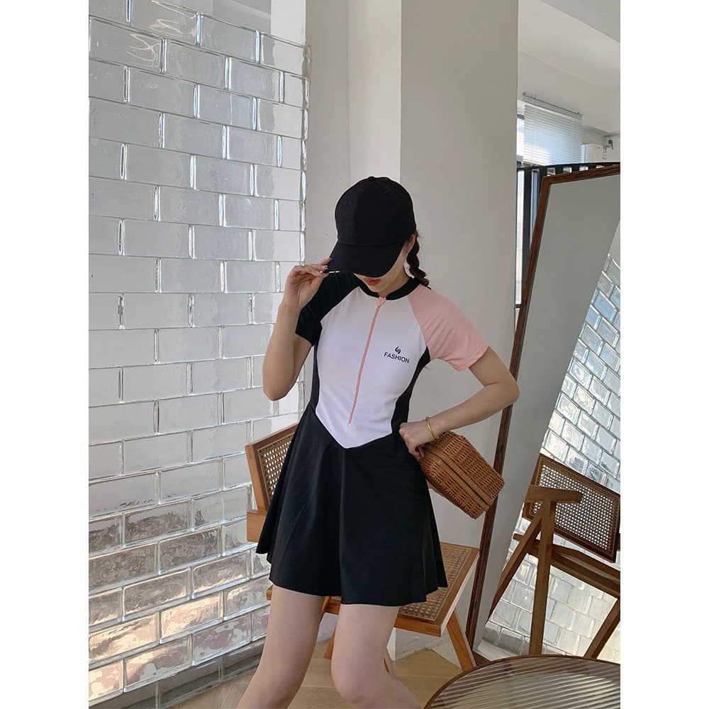 Maiô feminino 2026 novo estilo estudante bonito esportes saia de uma peça conservador mais magro olhar moda High-End cor