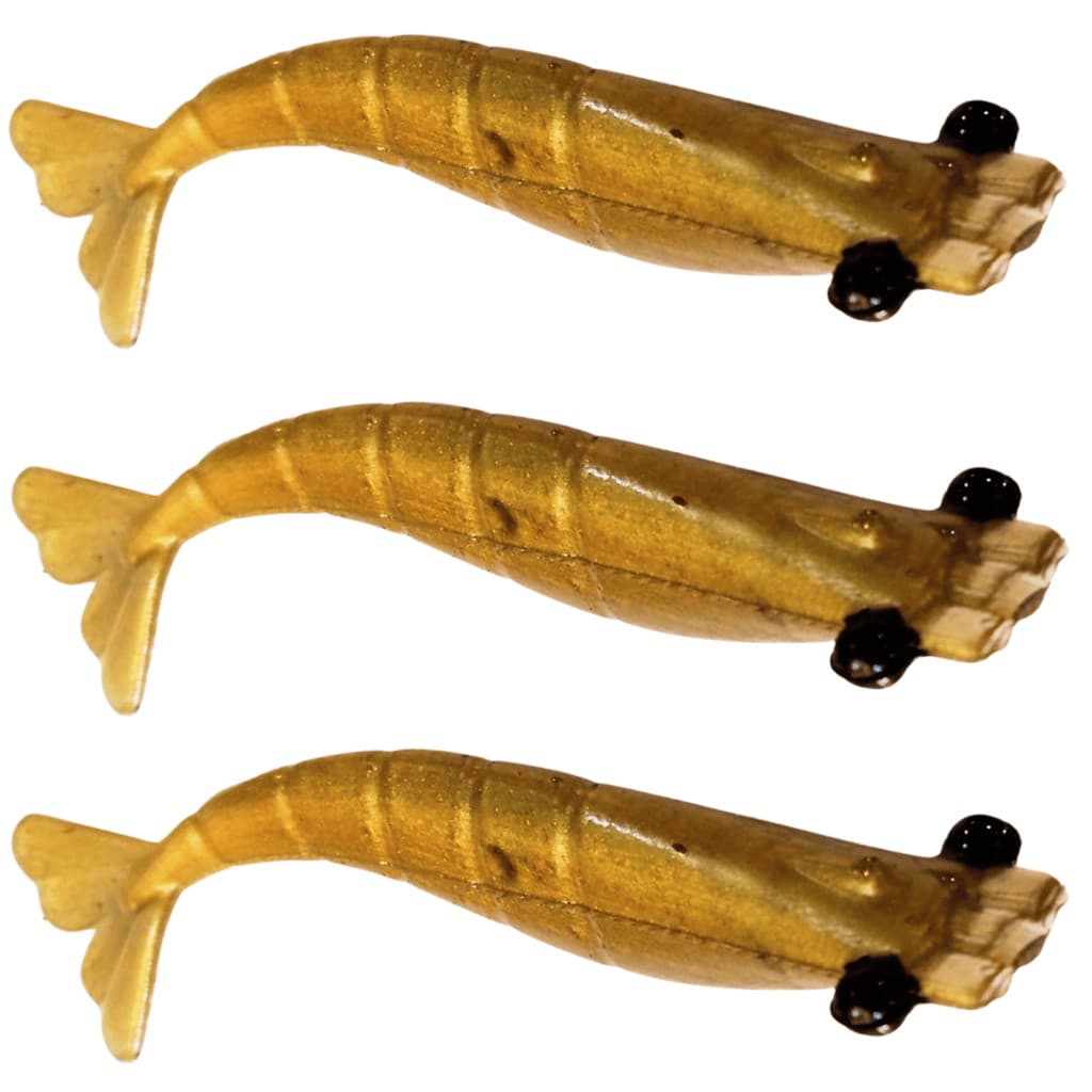 Camarão Soft Kit 3 Isca Artificial 10 cm Tucunaré Pesca