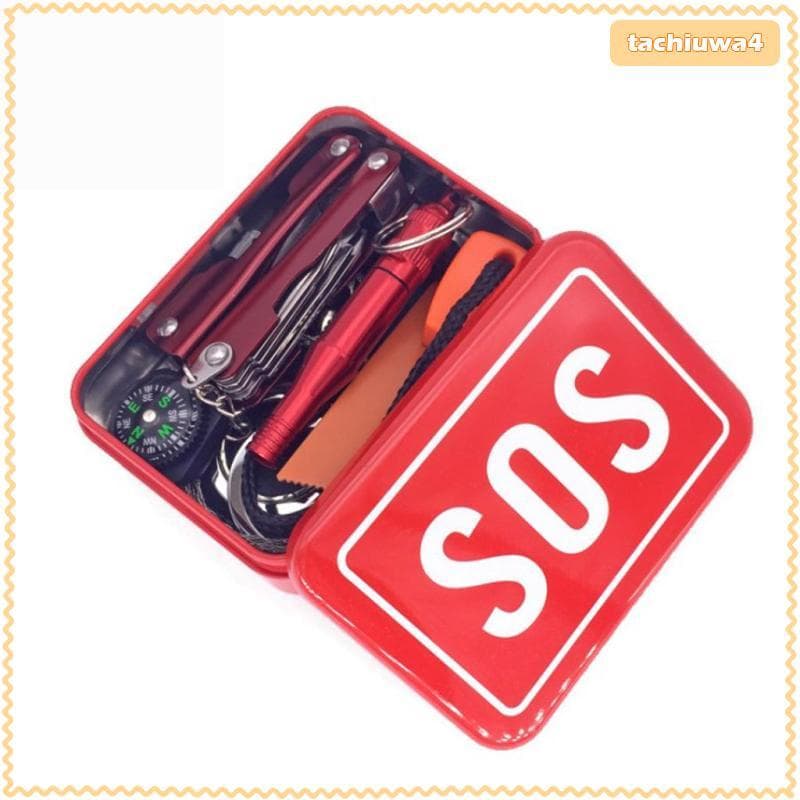 [Tachiuwa3] Armazenamento De Ferramentas Caso Caixa Kit De Emergência Com Carta SOS Camping Car Travel