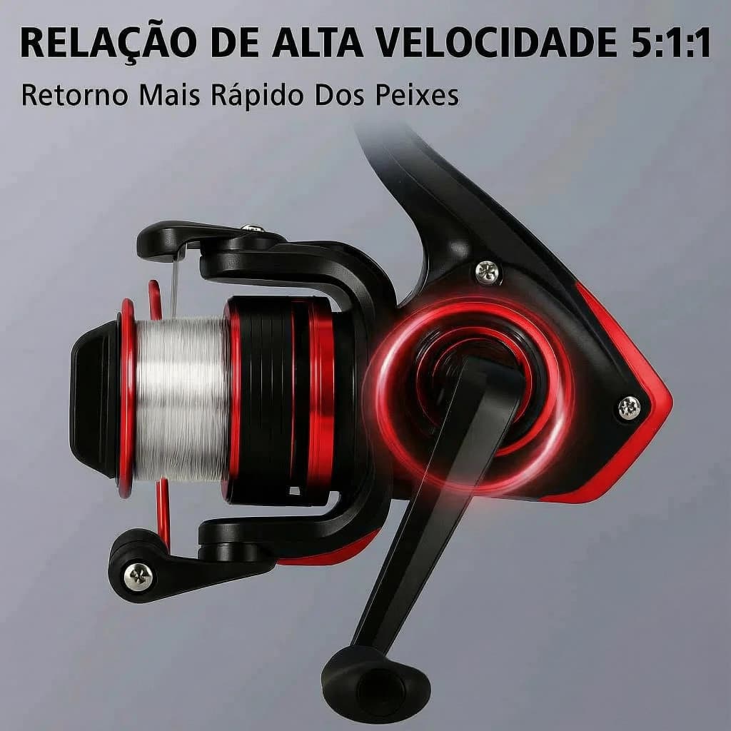 Molinete De Pesca Plástico AK200 Max Arraste 10kg Cana Em Água Salgada Para Mão Esquerda E Direita