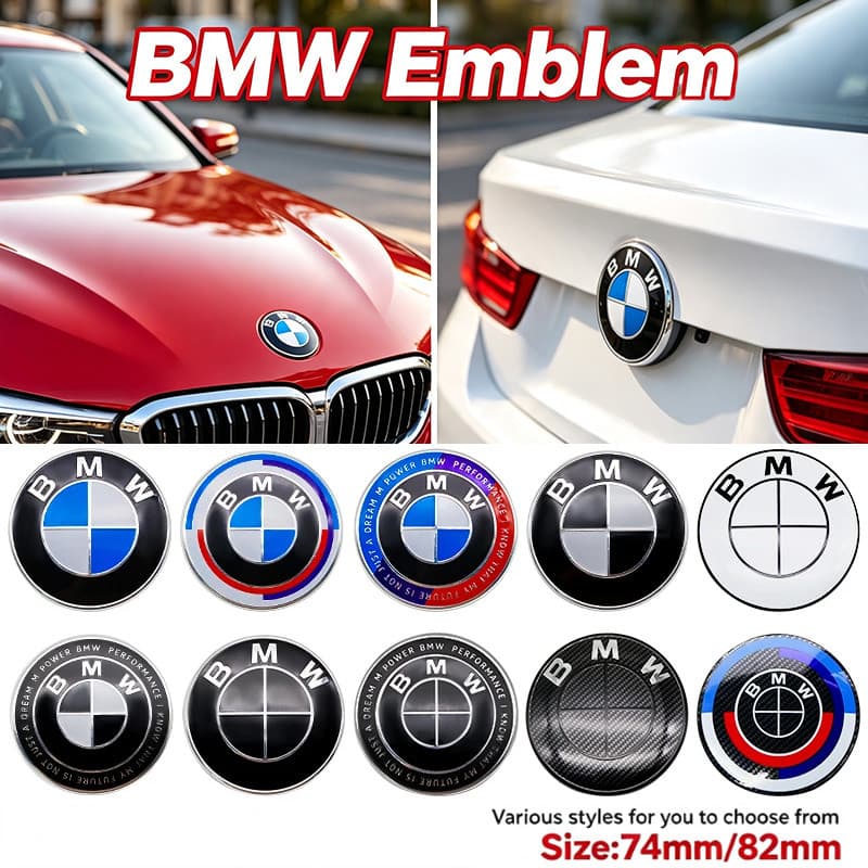 74mm/82mm 2 Pinos Emblema Dianteiro Do Carro Traseiro Tronco Capa De Substituição Para BMW X1 X4 X6 E89 E90 E84 F21 F13