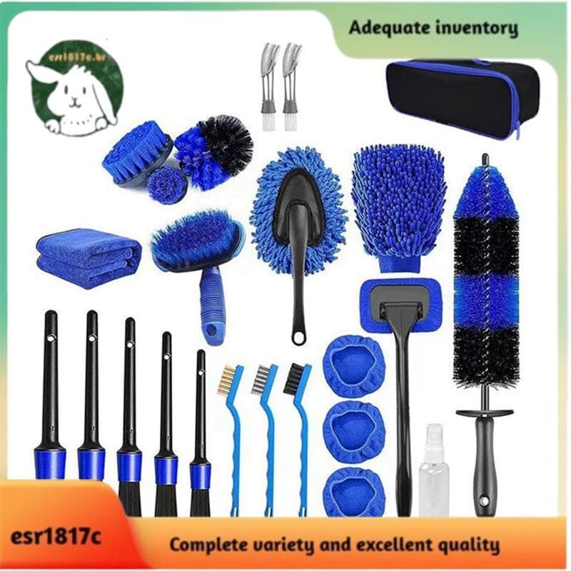 Conjunto De Escova Para Detalhamento De Carro , Ferramenta De Limpeza De-Brisa Kit Profissional De Cuidados Com Carros