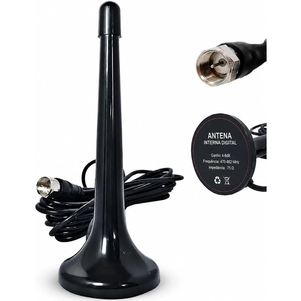 Antena Interna Digital Tv Leve Excelente Sintonia de Canais Sintonize Todos os Canais Disponíveis