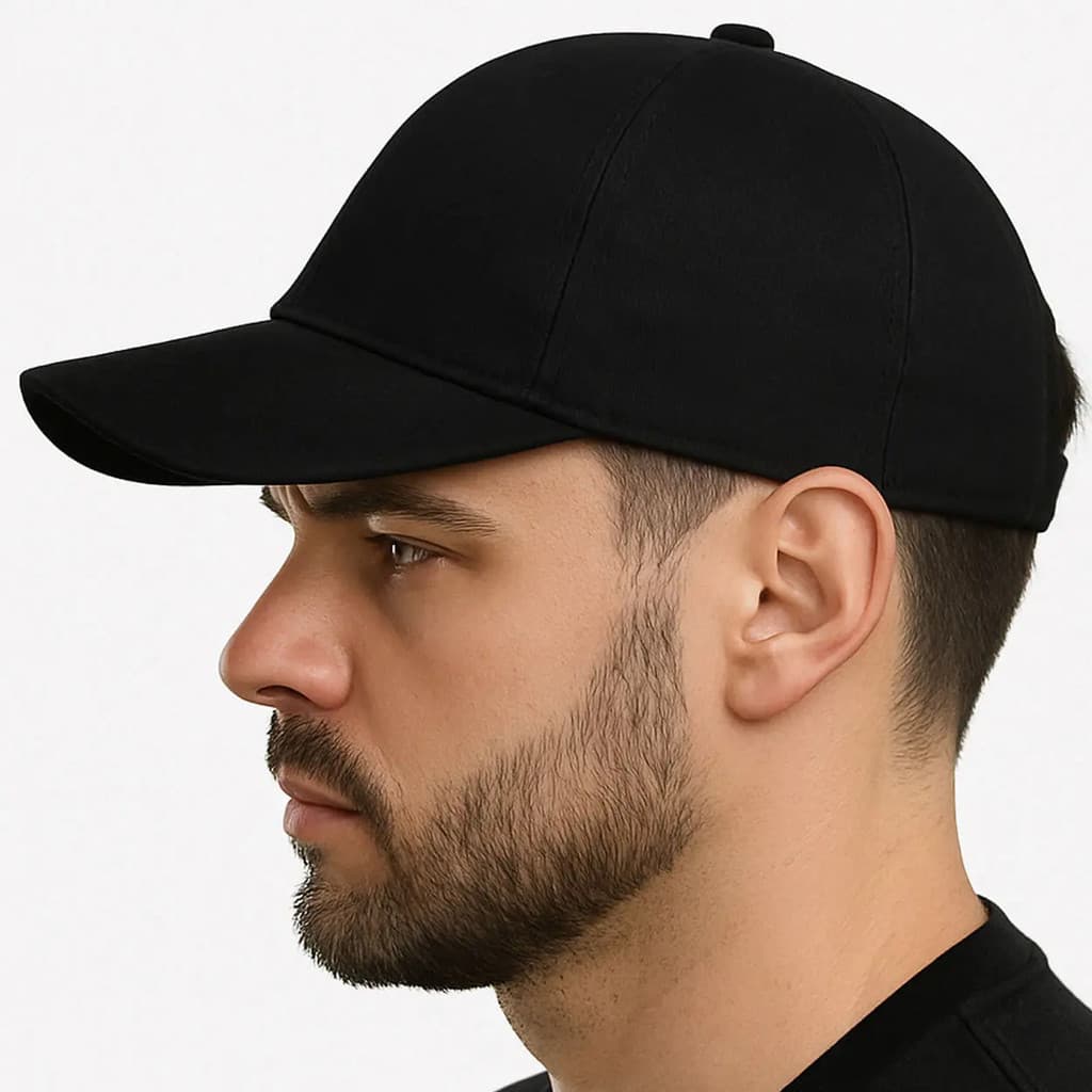 Boné Liso Com Ajuste Aba Curva Forrado Poliéster Uniforme