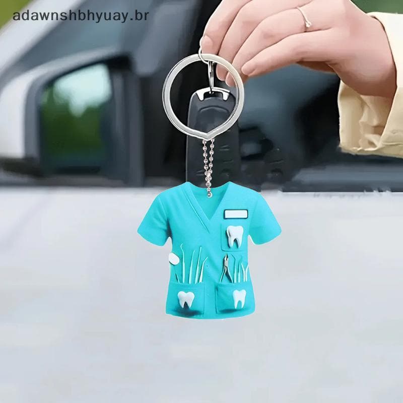 Chaveiro Com Pingente De Fantasia De Dentista Chique Adawnshbyuay , Ornamento Acrílico Plano 2D Tema De Médico , Decoraç