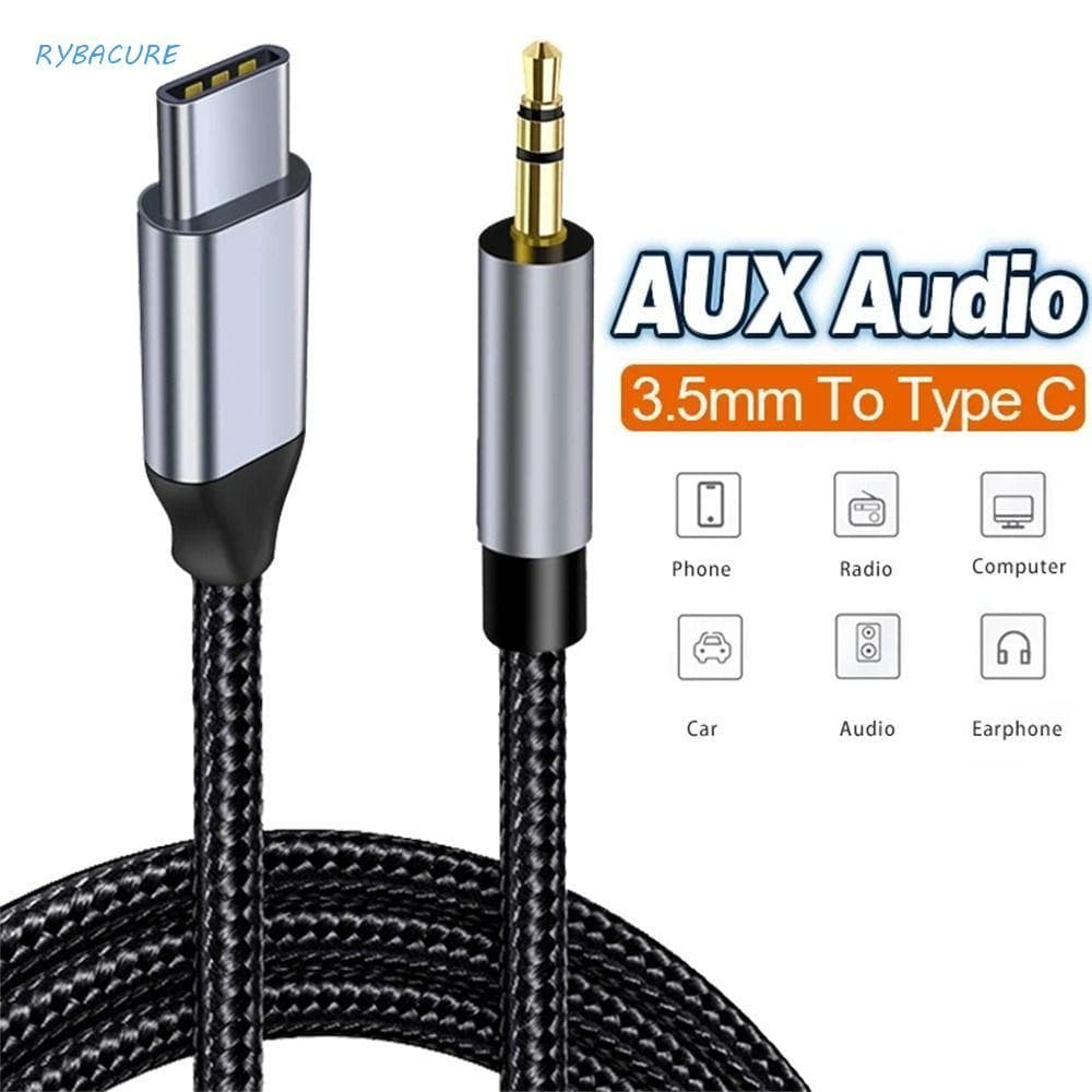 Adaptador De Áudio Sem Perdas Alto-Falante Fio Do Carro Tipo C Macho 1M/2M Aux Cabo Conversor