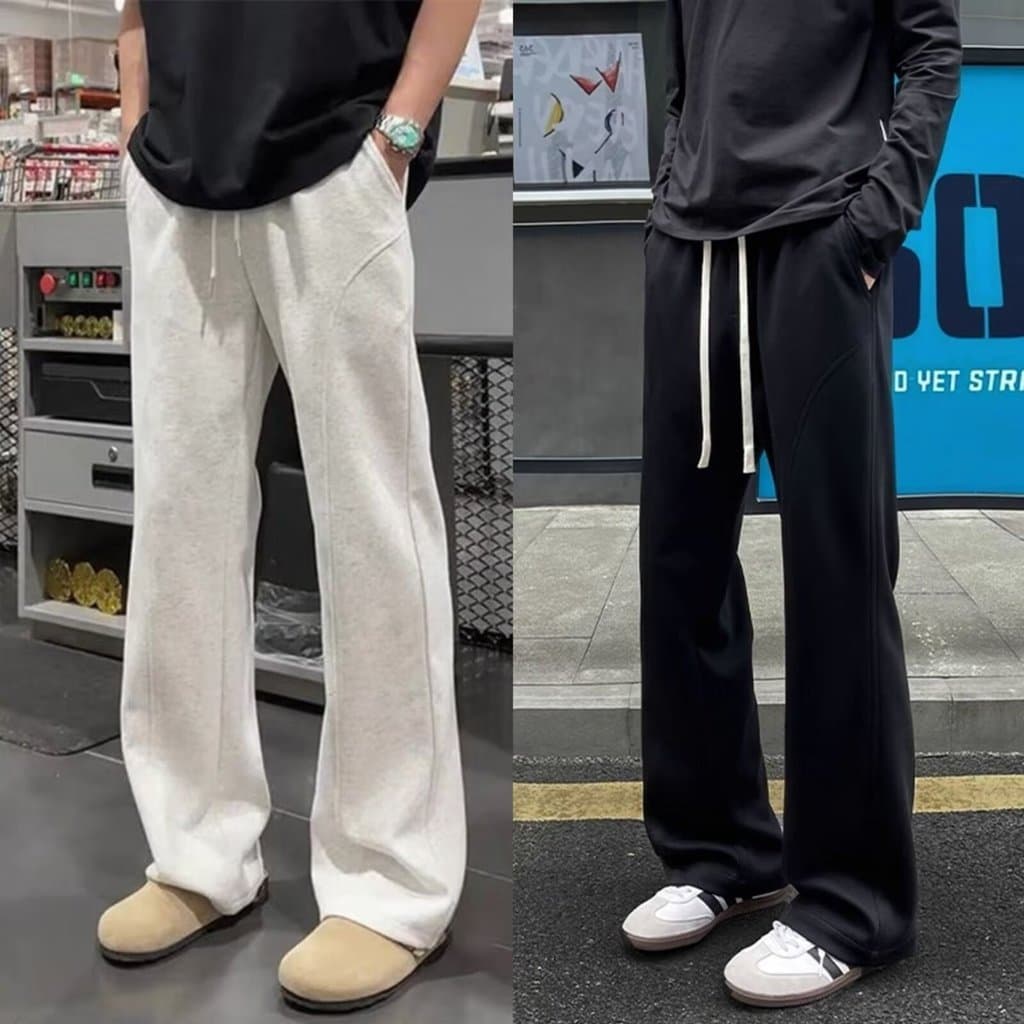 Novo produto verão enrugado estilo americano corte Diagonal calças Machete All-Match estilo fino gelo calças casuais mai