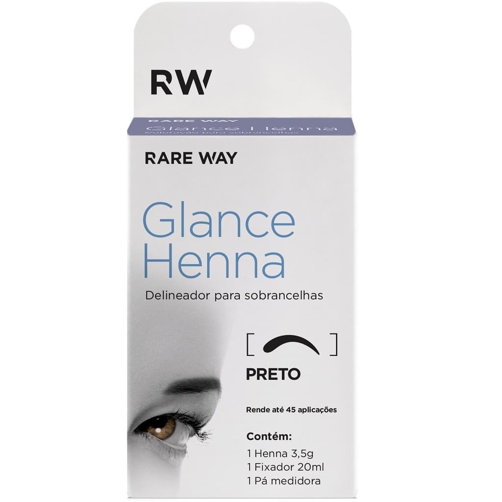 RARE WAY GLANCE HENNA PRETO 3,5G