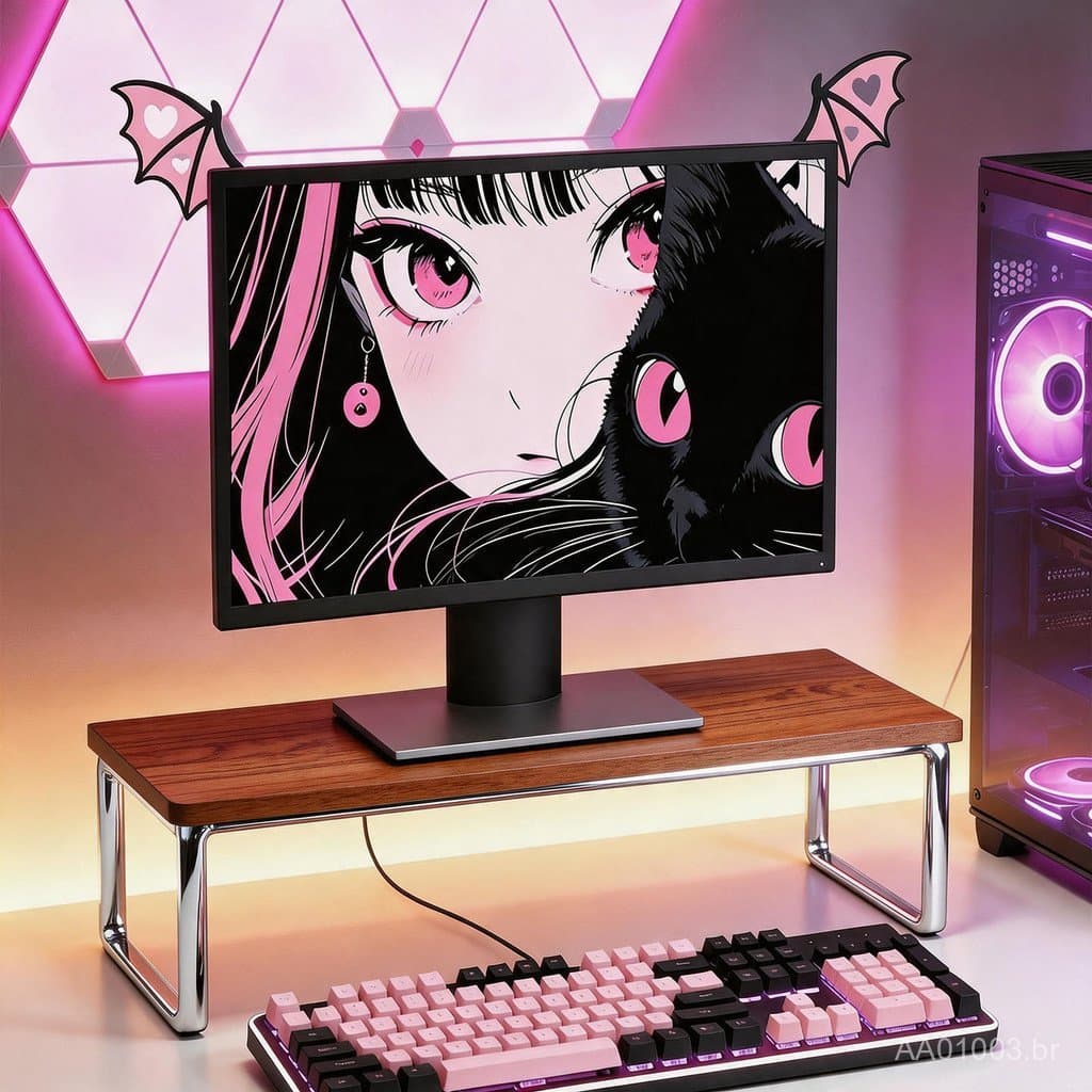 Suporte ajustável em altura para computador, suporte de mesa para laptop, suporte multifuncional para teclado e mouse pa