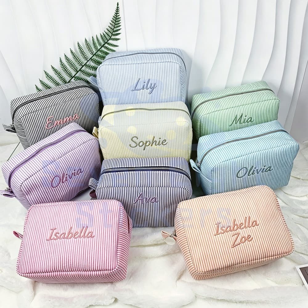 Bolsa Cosmética Com Nome Bordado Personalizado | De Higiene Portátil Para Viagem Compacta Armazenamento De Cosméticos Pr