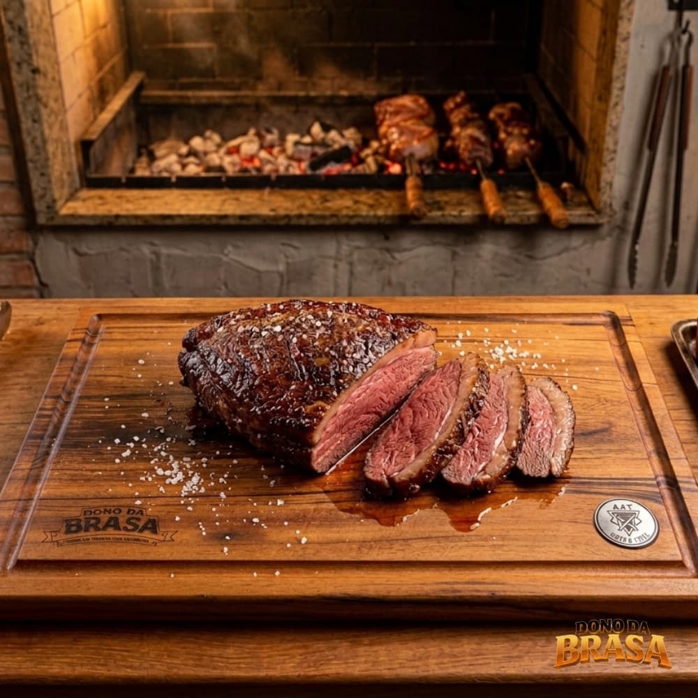 Tábua de Churrasco Profissional BBQ 50cm - Muiracatiara High Density (3kg)