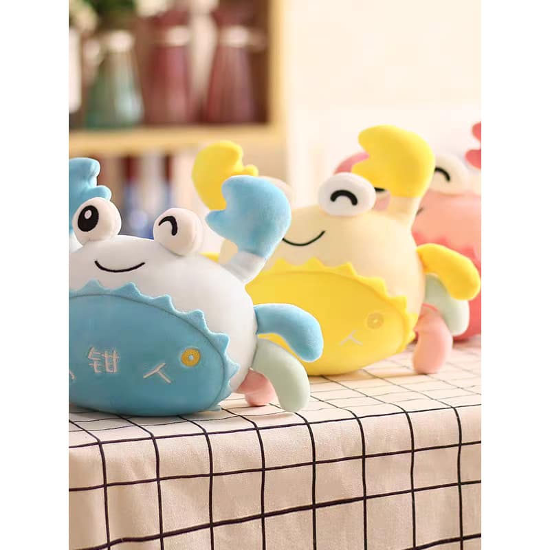 Garra homem caranguejo boneca caranguejo peludo brinquedo de pelúcia boneca criativa tamanho pequeno garra máquina homem