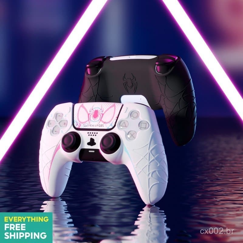 Capa Para Controle De Playstation 5 , De Silicone Antiderrapante Sem Fio PS5 Com Tampas Polegar , Protetores De Joystick