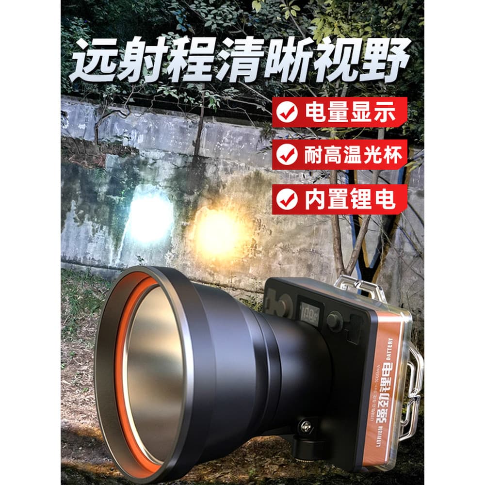 Lu luminoso farol de luz forte montado na cabeça recarregável iluminação externa de longo alcance Super brilhante led la