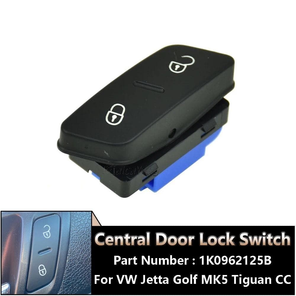 Botão Central Do Interruptor De Controle Da Fechadura Porta Para VW Golf 5 Jetta 5 MK5 2004-2010 Tiguan CC 1K0962125B 1K