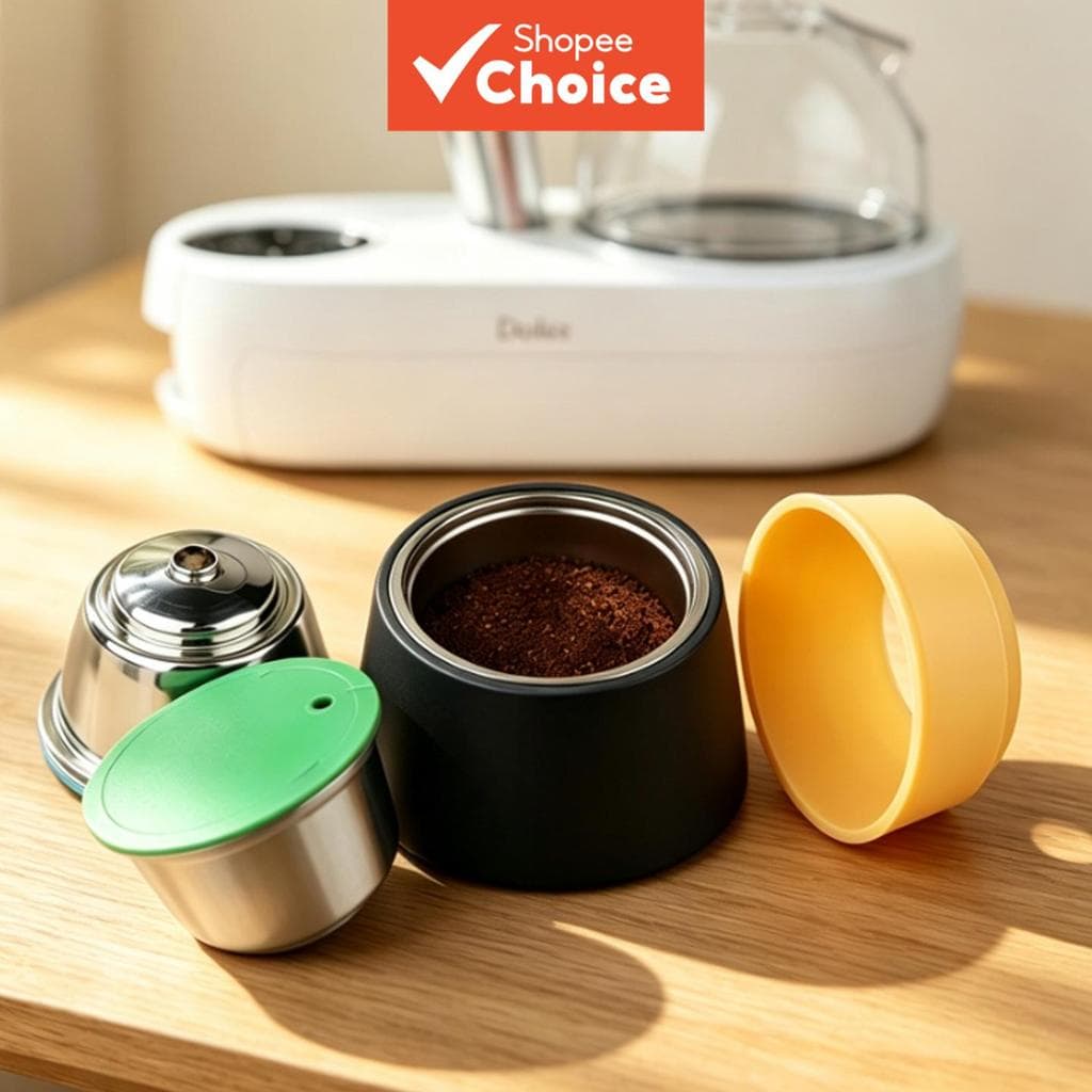 Funil e Suporte para Enchimento de Cápsula de Café Reutilizável e Distribuidor de Pó para Ferramentas de Cozinha