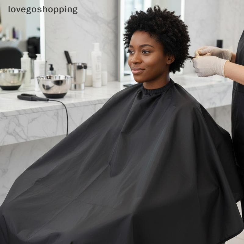 [lovego] Coleira De Corte De Cabelo Capa De Coloração À Prova D'água Pano De Barbeiro Cabeleireiro Vestido De Tintura Pe