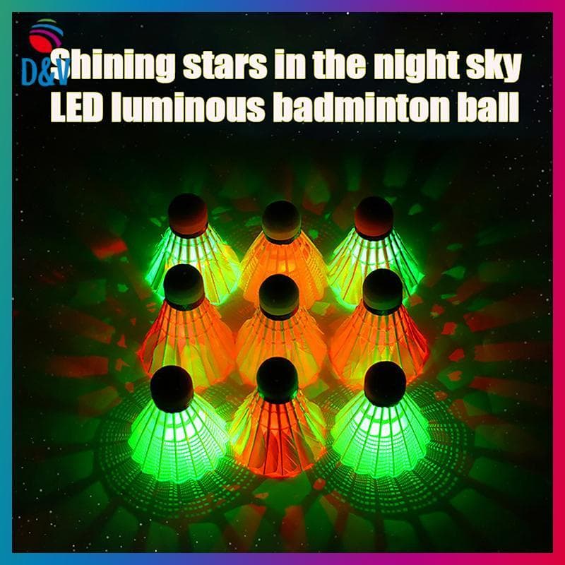 D & V 1 Pcs Iluminação Cabeça De Badminton LED Luminosa Colorida Pena De Ganso Shuttleco Esportes Ao Ar Livre Entretenim