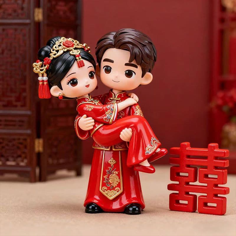 Decorações de casamento chinesas decorações de casamento suprimentos de casamento noiva noivo artesanato casais decoraçõ