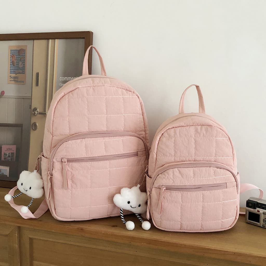 Mochila de Algodão Simples e Elegante para Outono e Inverno 2026, Mochila Multifuncional da Moda